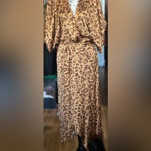 Vintage Leopard Print Satin Dress
NWT